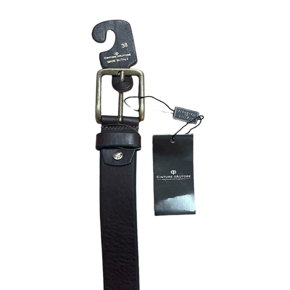 Cincture D'Autore Brown leather belt NEW WITH TAGS - Picture 3 of 3